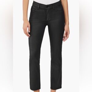 DL1961: Mara Instasculpt Mid Rise Straight Leg Jeans
Black Coated
Size: 28 
New